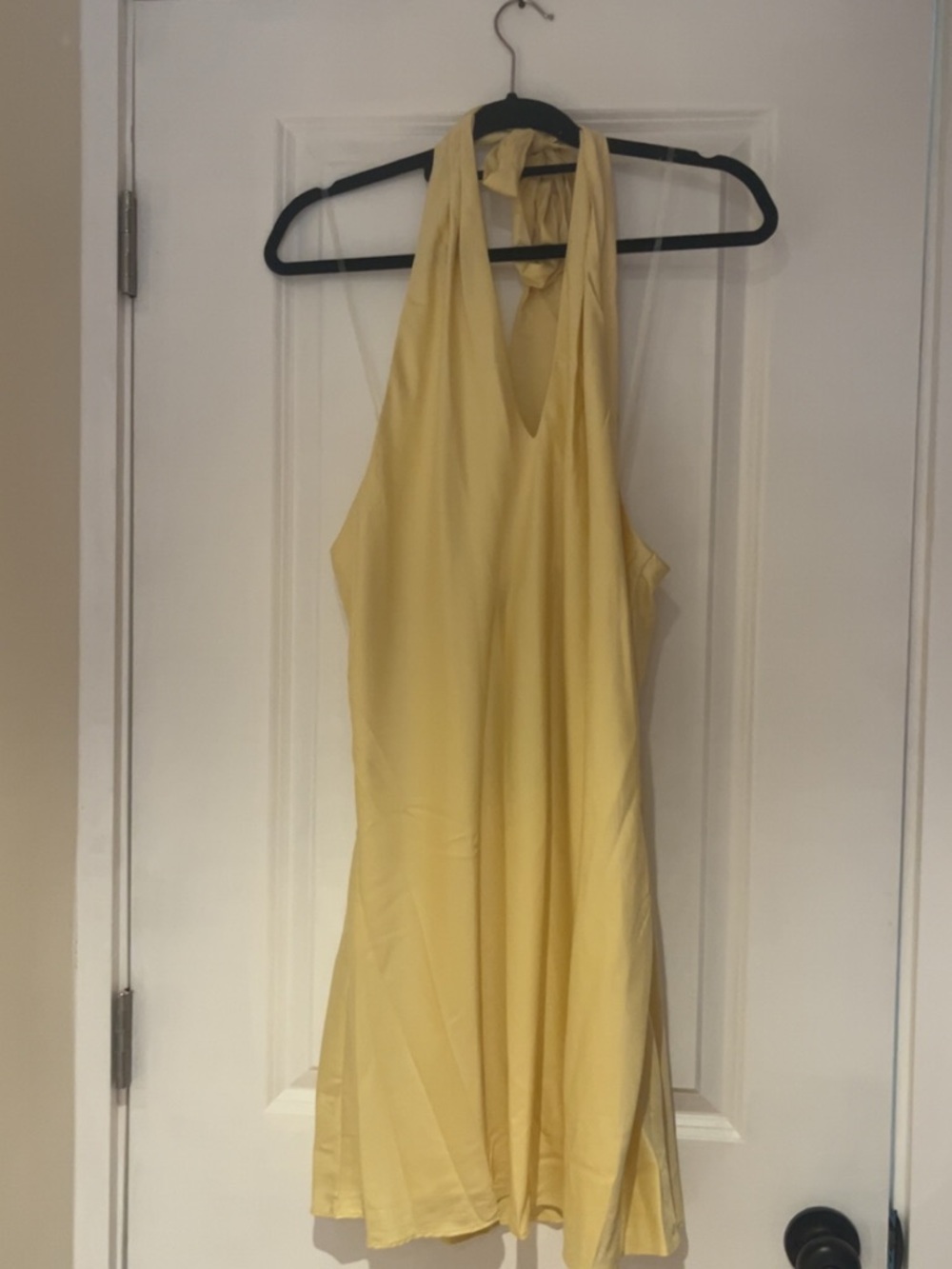 Yellow Halter Swing Dress - Women